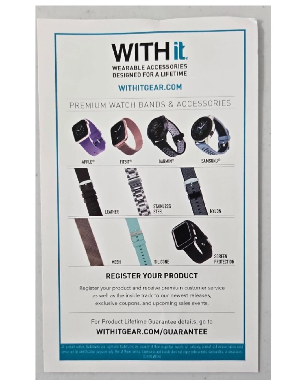New Withit Fitbit Charge5 Watch Band Adjustable Stainless Steel Silver Metal NWT